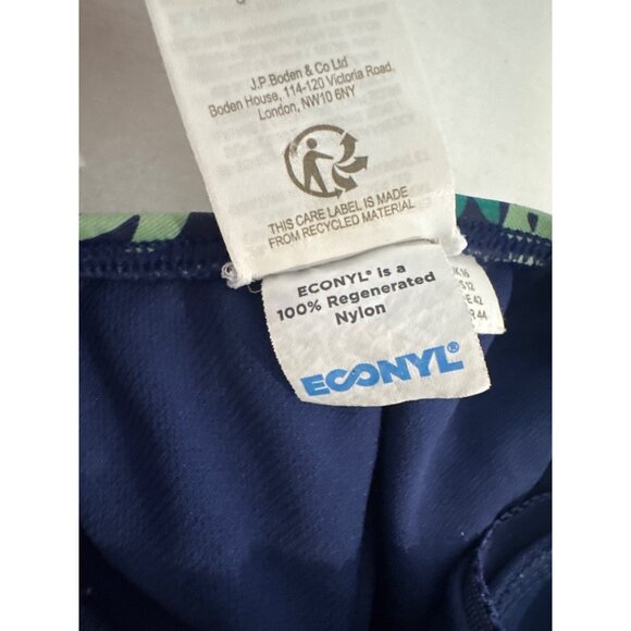 Boden Green and Blue One Piece Swimsuit with Tropical Print - Picture 5 of 7